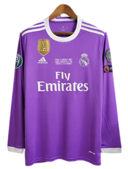 Real Madrid 2016/2017 away retro shirt long-sleeve